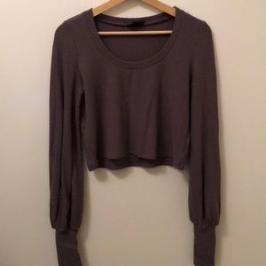 Urban Outfitters Grey Crop Top